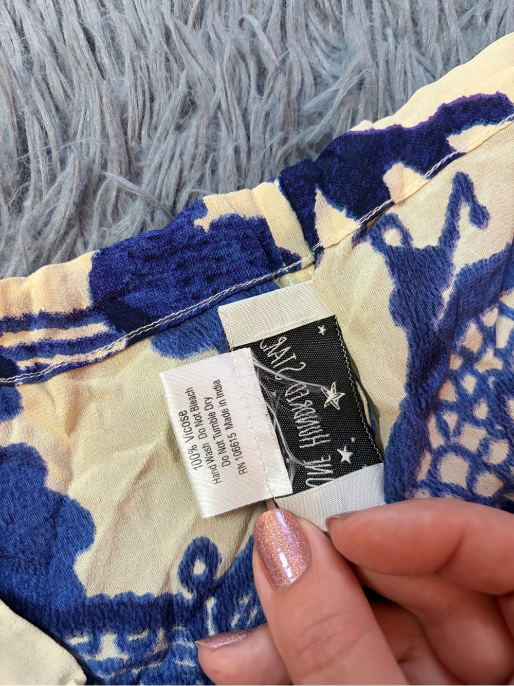 One Hundred Stars Lounge Wear Crepe Pants - Giant Willow Blue - Picture 4 of 8
